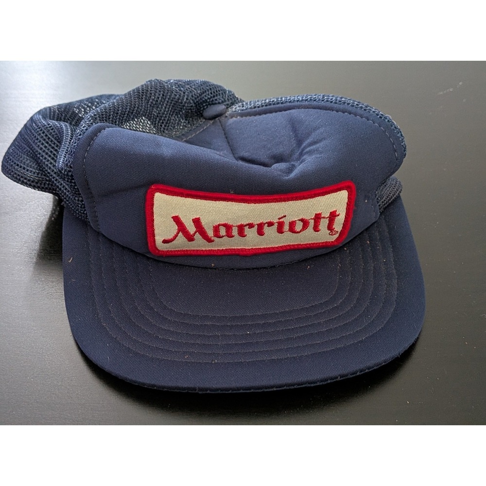 Vintage‎ Marriott Hotels Vintage Snapback Mesh Trucker Hat Blue OSFM